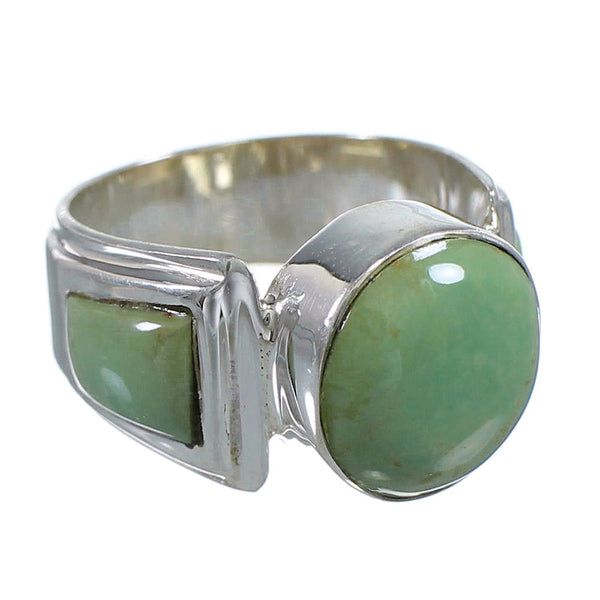 Southwestern Turquoise Genuine Sterling Silver Ring Size 5-1/4 RX81088